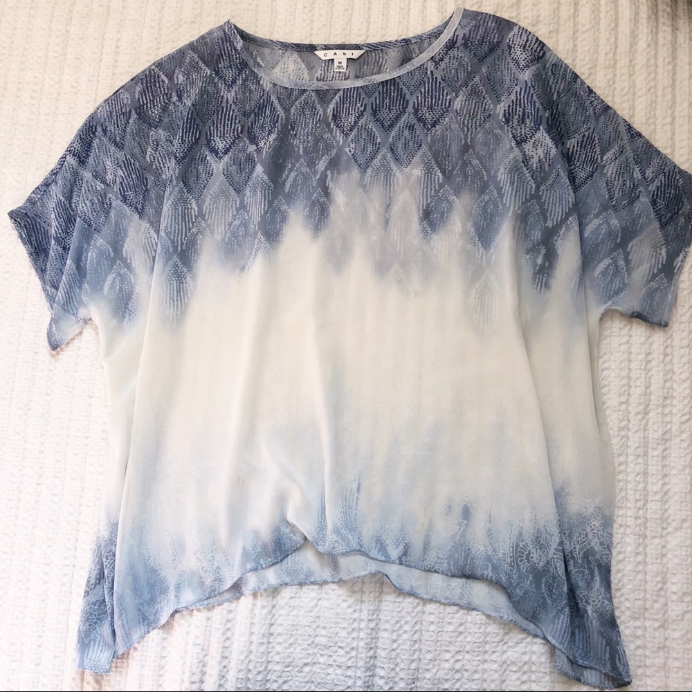 CAbi // Fade Out shear blouse top